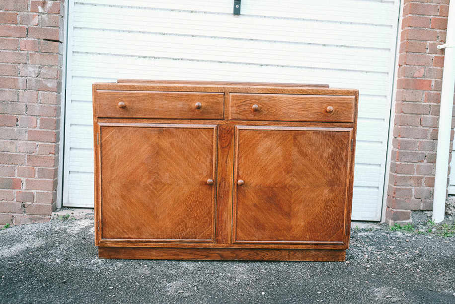VINTAGE RETRO MID CENTURY 1950s UTILITY FURNITURE SIDEBOARD DRESSER STORAGE CUPBOARD OAK in