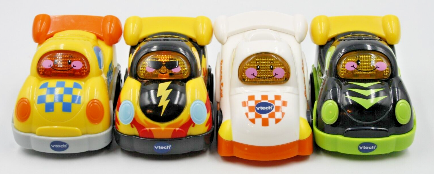 Vtech Go Go Smart Wheels Lot of 4 Race Cars (Rob and Riley