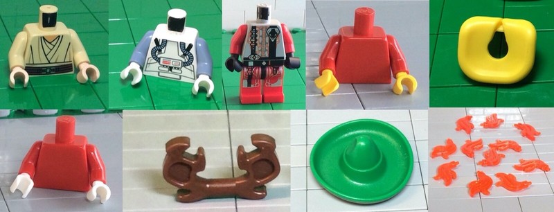 Lego - Minifig Torso Hut Feder (Sp046 11437 973 90307pb01 X1934) AuswahlmenÃ¼
