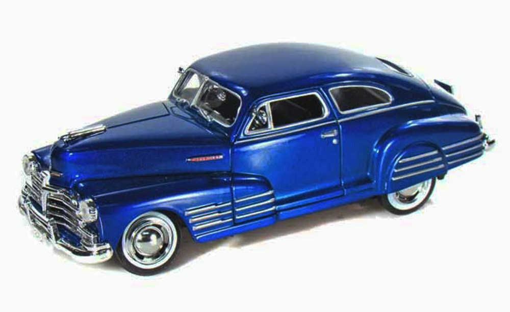 1/24 Scale 1948 Chevy Aerosedan Fleetline Diecast Motormax Blue | eBay