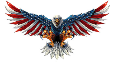 Bald Eagle Decor, American Flag Metal Wall Art, Patriotic Gift for Men