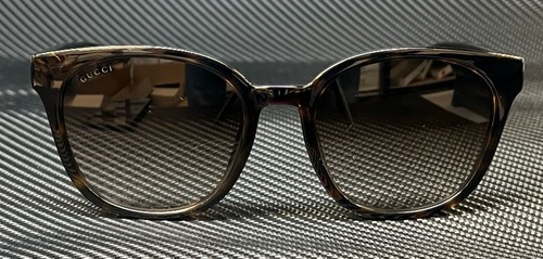 Pre-owned Gucci Gg1122sa 002 Brown Havana Women's L Size Sunglasses