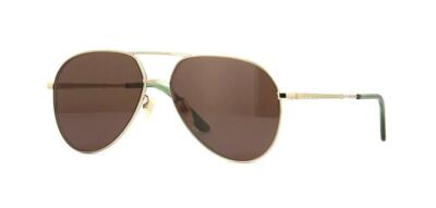 Pre-owned Gucci Gg0356s 002 Gold / Brown Sunglasses Gafas De Sol Sonnenbrille 59mm