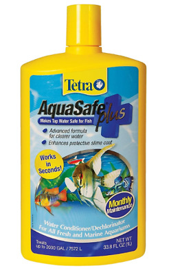 AquaSafe Plus Water Conditioner Freshwater and Marine Fish Aquarium Dechlorinato