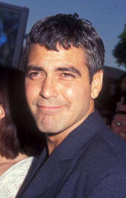 George Clooney during ''Batman Forever'' Los Angeles Premiere at M .. Old Photo