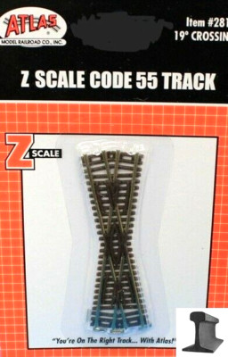 Atlas Z Scale ~ New 2024 ~ 19 Degree Diamond Crossing ~ Code 55 ~ 2813