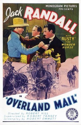 Overland Mail poster Jack Randall Dennis Moore Tris Coffin 1939 Old Movie Photo