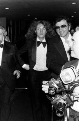 Peter Frampton and Bill Graham attend a party at the Miramar - 1977 Old Photo