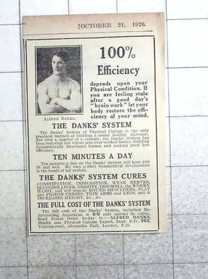 1926 The Danks  System Of Physical Culture Cures Most Things