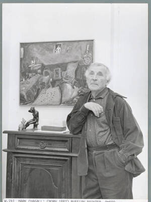 Mark Sic Chagall Russian Painter In The 1950 Painter Old Photo