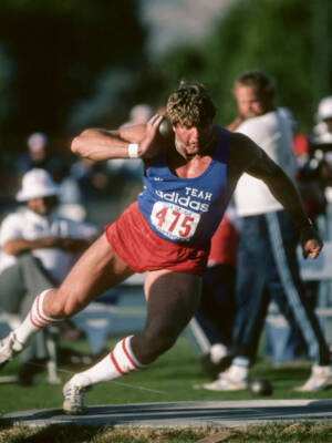 Brian Oldfield USA Mens Shot Put USA Mobil Championship meet h- 1984 Old Photo 1