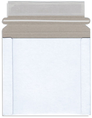 100-Pak 6 3/8'' x 6'' Paperboard CD/DVD Mailers with Peel & Seal Strip!