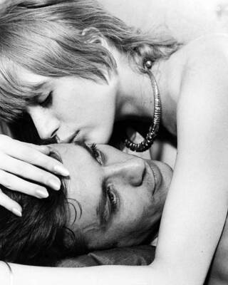 French actor Alain Delon as Daniel and English actress Marianne Fa- Old Photo