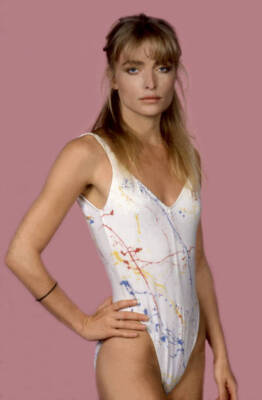 Danish model Merete Van Kamp poses for a portrait in LA circa 1985 Old Photo 2