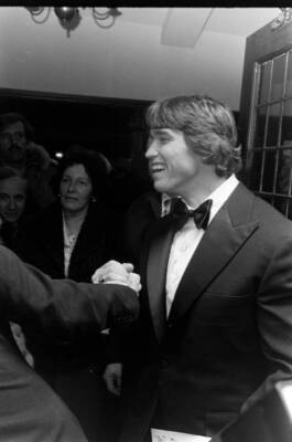 Arnold Schwarzenegger attends a screening in New York City on- 1977 Old Photo 3