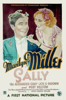Sally Poster Joe E Brown Marilyn Miller 1929 Old Movie Photo