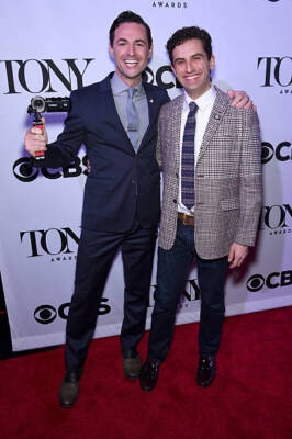 Max von Essen Brandon Uranowitz at the 2015 Tony Awards Meet The N - Old Photo