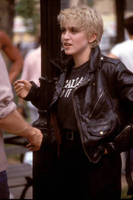 Madonna filming the video for ''Papa Don't Preach'' in spring 1986 Old Photo