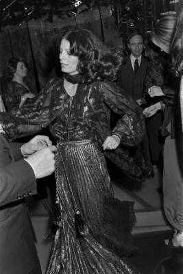 Princess Yasmin Aga Khan attends a party in New York City on - 1977 Old Photo