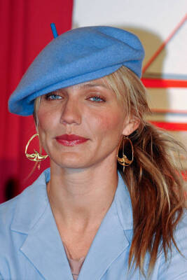 Actress Cameron Diaz attends a press conference to promote her lat- Old Photo