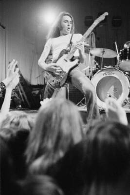 Guitarist Francis Rossi Performing With Rock Group Status Quo Old Music Photo
