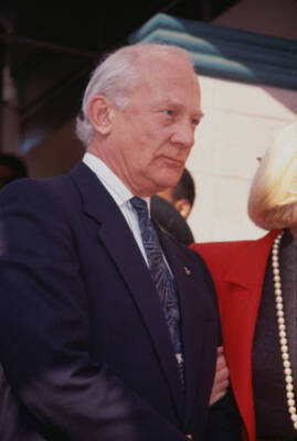 Astronaut Buzz Aldrin Attends An Event 1990 Old Photo 2