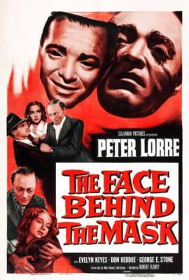 The Face Behind The Mask poster Peter Lorre center James Seay Evel- Old Photo