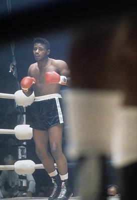 Floyd Patterson during fight vs Sonny Liston at Las Vegas Conventi- Old Photo