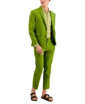 INC Men's Slim-Fit Stretch Linen Blend Suit Jacket in Calla Green-Small 32-34