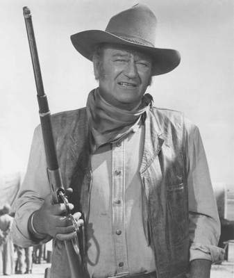 John Wayne on the set of The Undefeated in 1969 in Durango Mexico Old Photo