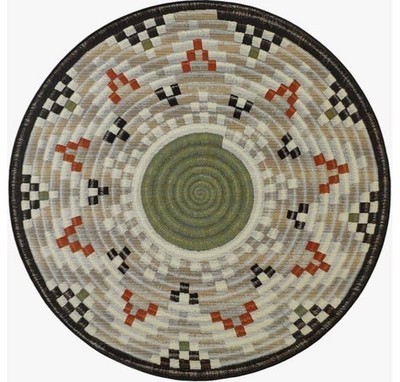 Teppich beige  160 cm HEINE Teppich Flachgewebe rund beige/bunt Gr. 4 - P836