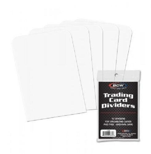 10 BCW Archival Trading Card Dividers w/ Write on Index Tab 2 11/16X3 13/16 NEW 