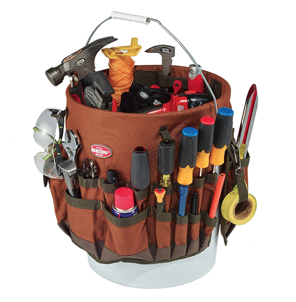 Tool Bag Bucket Boss Tough Rugged Hammer Drill Organizer Safety Storage