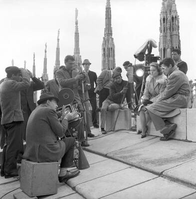 Italian director Luchino Visconti shooting a scene of the film Roc- Old Photo 1
