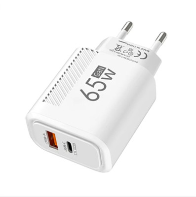 65W Fast Charging Double USB-C QC3.0 PD Wall Charger Power Adapter For Phone