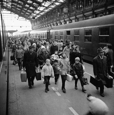 View at the Gare de Lyon in Paris France on January 4 1968 Old Photo