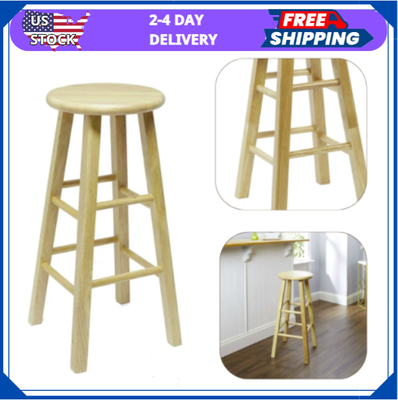 Mainstays fully assembled natural on sale wood bar stool