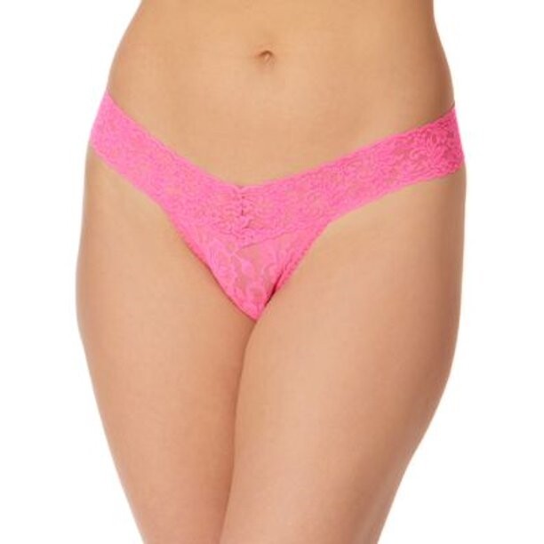 Hanky Panky 261149 Womens Signature Lace Low Rise Thong Pink Size One Size