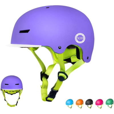 XJD Helmet Kids Multi Sport Adjustable Color Purple Size Small Boy