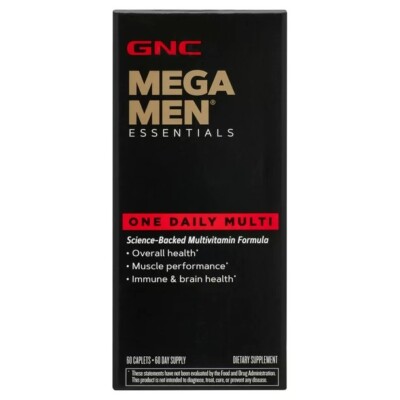 GNC Mega Men One Daily Multivitamin, 60 Tablets, Complete Multimineral For Men