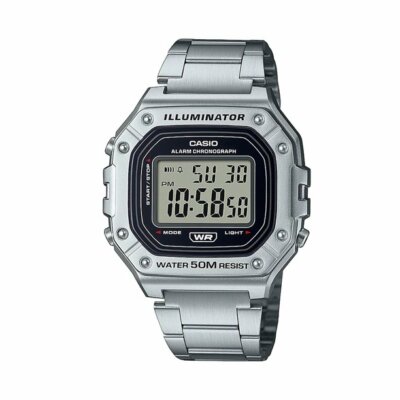 Casio W218HD-1AV, часы с хронографом, браслет, будильник, подсветка