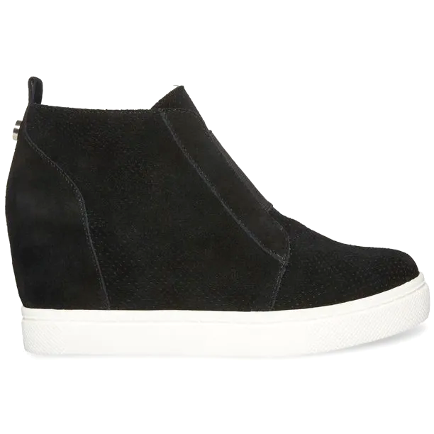 STEVE MADDEN 黒 スエード ミュール MORINA Black Leather Square-Toe Stiletto Mule Fringe Heel