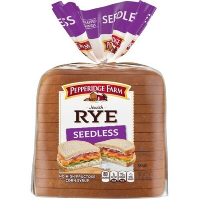 2 Loaves Pepperidge Farm  Seedless Rye Bread, 16 oz. each loaf