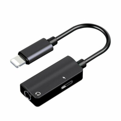 2 in 1 Audio Splitter Adapter 3.5mm Headphone Jack Adapter & Charger for iPhone