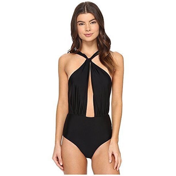 6 Shore Road by Pooja Ocean Women's 178954 One-Piece Black Rock Swimsuits Size S