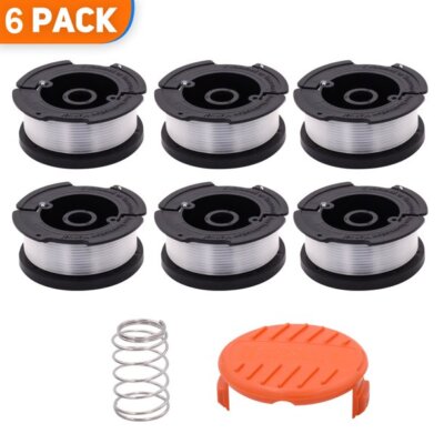 BLACK+DECKER AF100 Replacement String Trimmer Line Spool Weed Eater Edger-6PK
