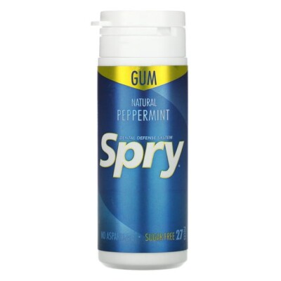 Xlear Spry Gum - Natural Peppermint 27 Ct Aspartame Free Sugar Free 