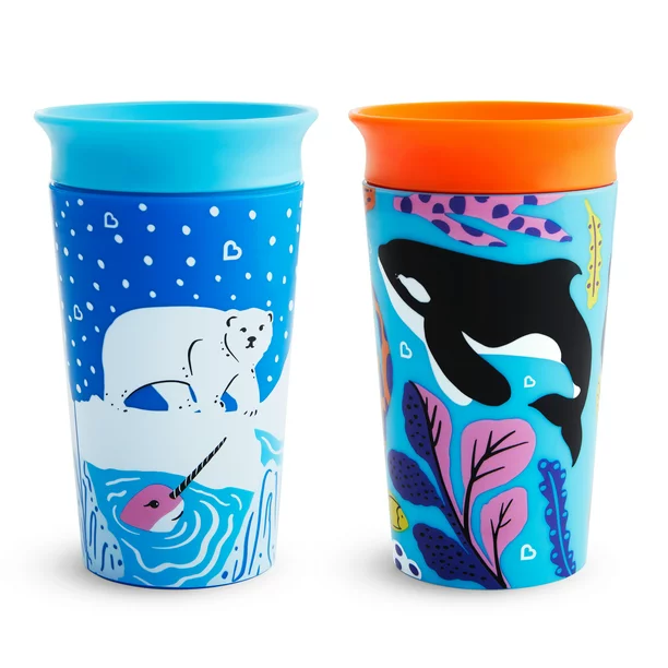 S 9 Oz Orca/polar Bear Wildlife 2 Pc