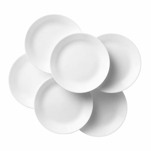 Corelle Classic Winter Frost White, 6 Piece, Dinner Plate Set