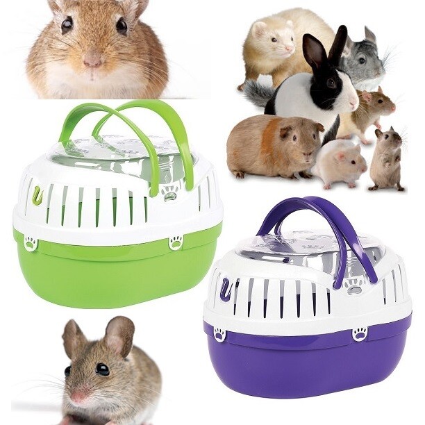 HappyPet Small Animal Plastic Carrier Pet Travel Cage Hamster Gerbil